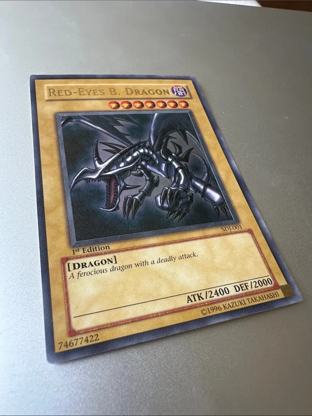 Yu-Gi-Oh! Red-Eyes B. Dragon Card - 1st Edition (SDJ-001)
